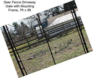 Deer Fence Driveway Gate with Mounting Frame, 7ft x 8ft