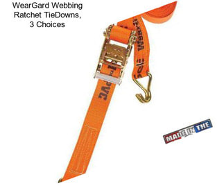 WearGard Webbing Ratchet TieDowns, 3 Choices