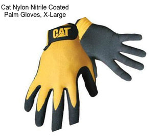 Cat Nylon Nitrile Coated Palm Gloves, X-Large