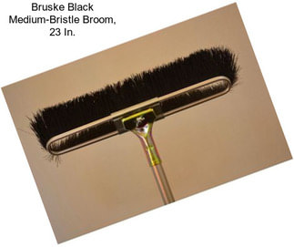 Bruske Black Medium-Bristle Broom, 23 In.