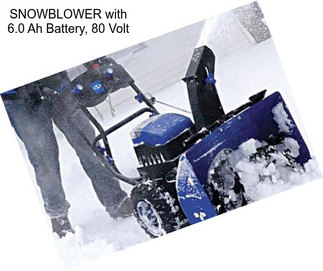 SNOWBLOWER with 6.0 Ah Battery, 80 Volt