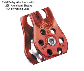 Petzl Pulley Aluminum With 1.25in Aluminum Sheave 494lb Working Load