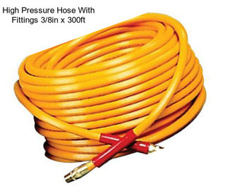 High Pressure Hose With Fittings 3/8in x 300ft