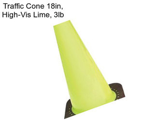 Traffic Cone 18in, High-Vis Lime, 3lb