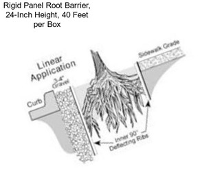 Rigid Panel Root Barrier, 24-Inch Height, 40 Feet per Box