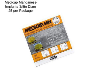 Medicap Manganese Implants 3/8in Diam 25 per Package