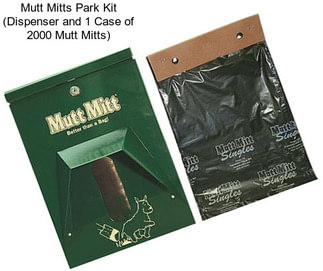 Mutt Mitts Park Kit (Dispenser and 1 Case of 2000 Mutt Mitts)