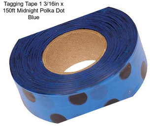 Tagging Tape 1 3/16in x 150ft Midnight Polka Dot Blue