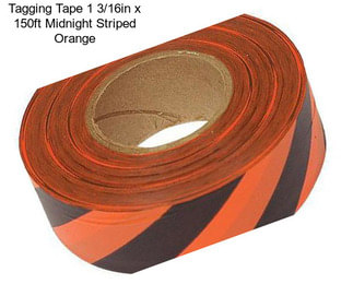 Tagging Tape 1 3/16in x 150ft Midnight Striped Orange