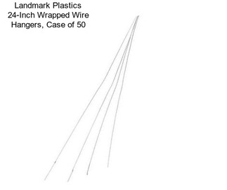 Landmark Plastics 24-Inch Wrapped Wire Hangers, Case of 50