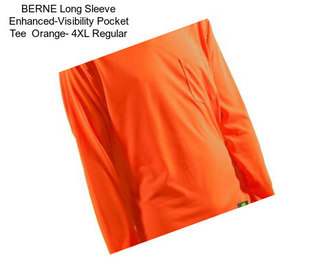 BERNE Long Sleeve Enhanced-Visibility Pocket Tee  Orange- 4XL Regular