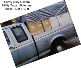 Heavy Duty General Utility Tarps, Silver and Black, 10 ft x 12 ft