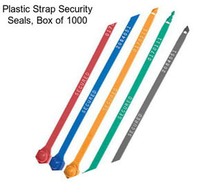 Plastic Strap Security Seals, Box of 1000