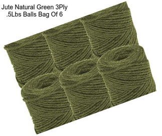 Jute Natural Green 3Ply .5Lbs Balls Bag Of 6