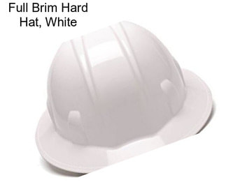 Full Brim Hard Hat, White
