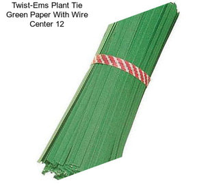 Twist-Ems Plant Tie Green Paper With Wire Center 12