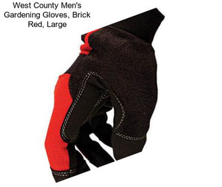 West County Men\'s Gardening Gloves, Brick Red, Large