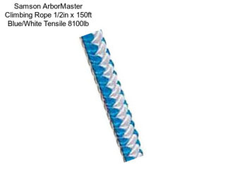 Samson ArborMaster Climbing Rope 1/2in x 150ft Blue/White Tensile 8100lb