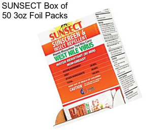 SUNSECT Box of 50 3oz Foil Packs