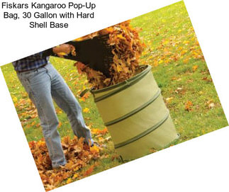 Fiskars Kangaroo Pop-Up Bag, 30 Gallon with Hard Shell Base