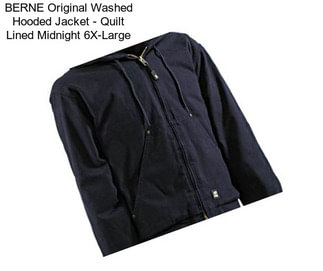 BERNE Original Washed Hooded Jacket - Quilt Lined Midnight 6X-Large