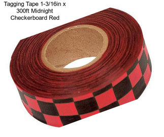 Tagging Tape 1-3/16in x 300ft Midnight Checkerboard Red