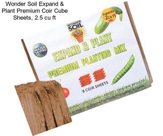 Wonder Soil Expand & Plant Premium Coir Cube Sheets, 2.5 cu ft