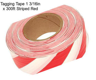 Tagging Tape 1 3/16in x 300ft Striped Red