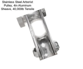 Stainless Steel Arborist Pulley, 4in Aluminum Sheave, 40,000lb Tensile