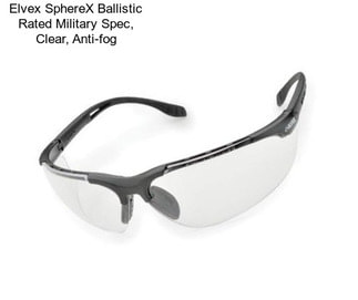 Elvex SphereX Ballistic Rated Military Spec, Clear, Anti-fog