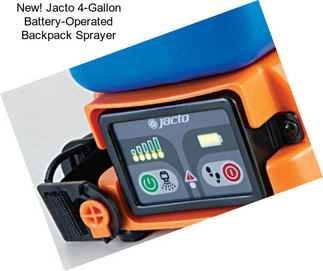 New! Jacto 4-Gallon Battery-Operated Backpack Sprayer