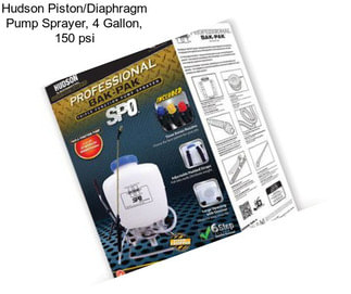 Hudson Piston/Diaphragm Pump Sprayer, 4 Gallon, 150 psi