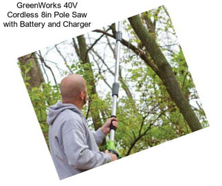 GreenWorks 40V Cordless 8in Pole Saw with Battery and Charger