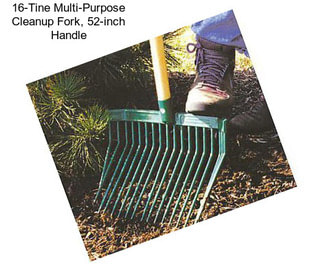 16-Tine Multi-Purpose Cleanup Fork, 52-inch Handle