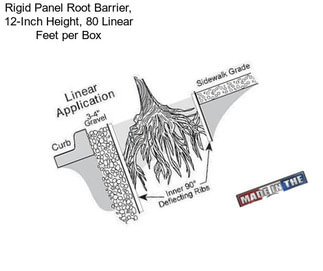 Rigid Panel Root Barrier, 12-Inch Height, 80 Linear Feet per Box