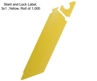 Slant and Lock Label, 3\