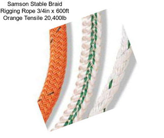 Samson Stable Braid Rigging Rope 3/4in x 600ft Orange Tensile 20,400lb