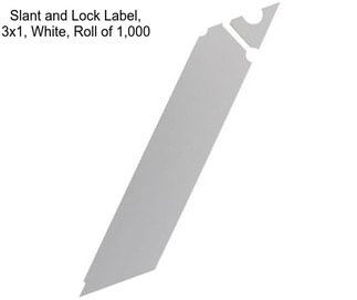 Slant and Lock Label, 3\