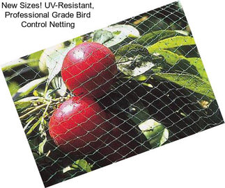 New Sizes! UV-Resistant, Professional Grade Bird Control Netting