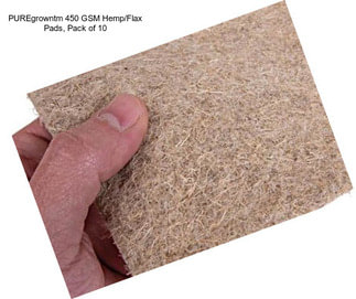 PUREgrowntm 450 GSM Hemp/Flax Pads, Pack of 10