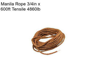 Manila Rope 3/4in x 600ft Tensile 4860lb