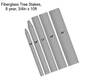 Fiberglass Tree Stakes, 8 year, 3/4in x 10ft