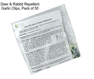 Deer & Rabbit Repellent Garlic Clips, Pack of 50