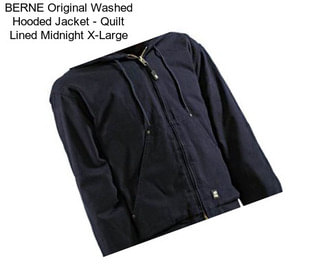 BERNE Original Washed Hooded Jacket - Quilt Lined Midnight X-Large