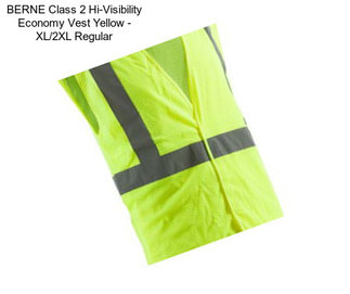 BERNE Class 2 Hi-Visibility Economy Vest Yellow - XL/2XL Regular
