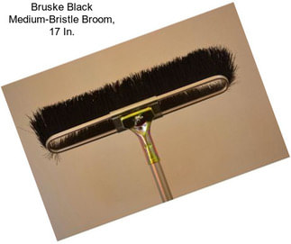 Bruske Black Medium-Bristle Broom, 17 In.