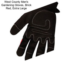 West County Men\'s Gardening Gloves, Brick Red, Extra Large
