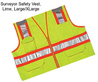 Surveyor Safety Vest, Lime, Large/XLarge