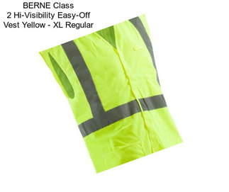 BERNE Class 2 Hi-Visibility Easy-Off Vest Yellow - XL Regular