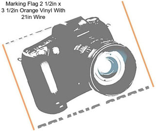 Marking Flag 2 1/2in x 3 1/2in Orange Vinyl With 21in Wire
